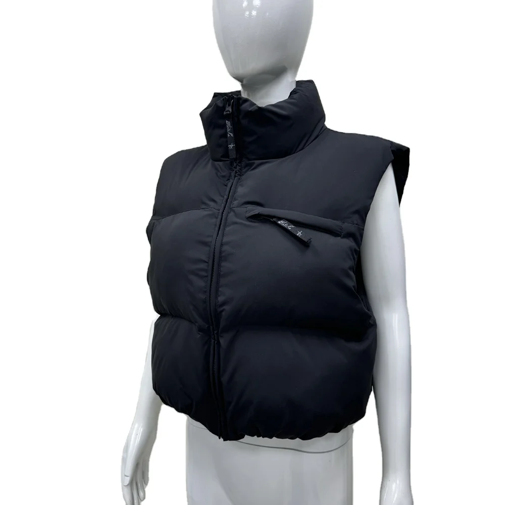 Bomber Jacket Sleeveless Cotton Waistcoat High Quality Men and Women's Winter with Padded Down Spot-serialized Custom Brand