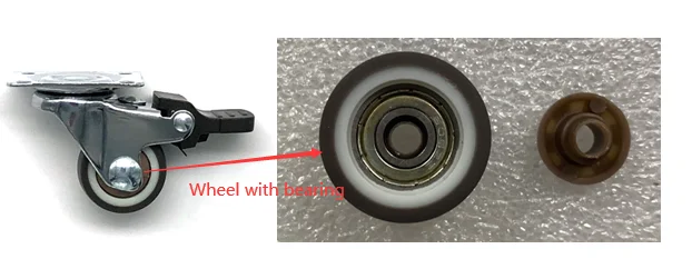 Newest Hot Sale Custom 2 Inch TPR Wheel Castor 50 mm Rubber Swivel Furniture Caster Wheels with Bearing