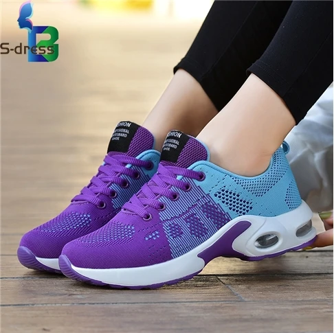 Ladies Trainers Casual Mesh Pink Women Flat Shoes Lightweight Soft Sneakers Breathable Footwear Basket Shoes