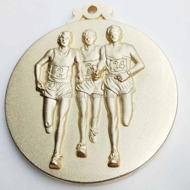 Factory Wholesale Cheap Design Your Own Blank Zinc Alloy 3D Gold Award Marathon Running Custom logo Metal Sport medal