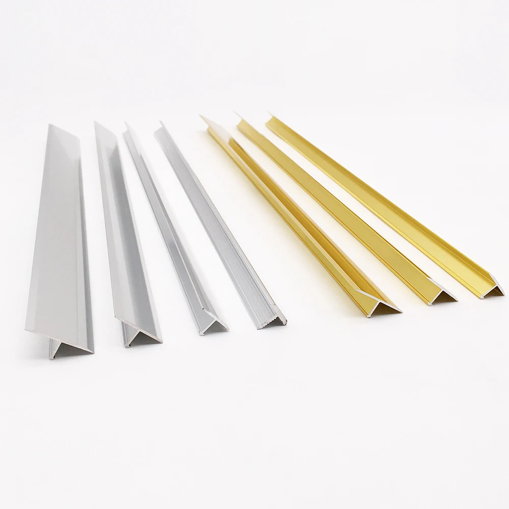 Floor Border Protection Metal T Shape Aluminum Tile Edge Trim Strip Standard Design Ceramic Extrusion Profile