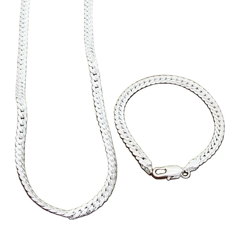New Trendy 925 Sterling Silver Jewelry Sets Simple Fashion Insect Moon Round Ball Necklace Earrings For Woman