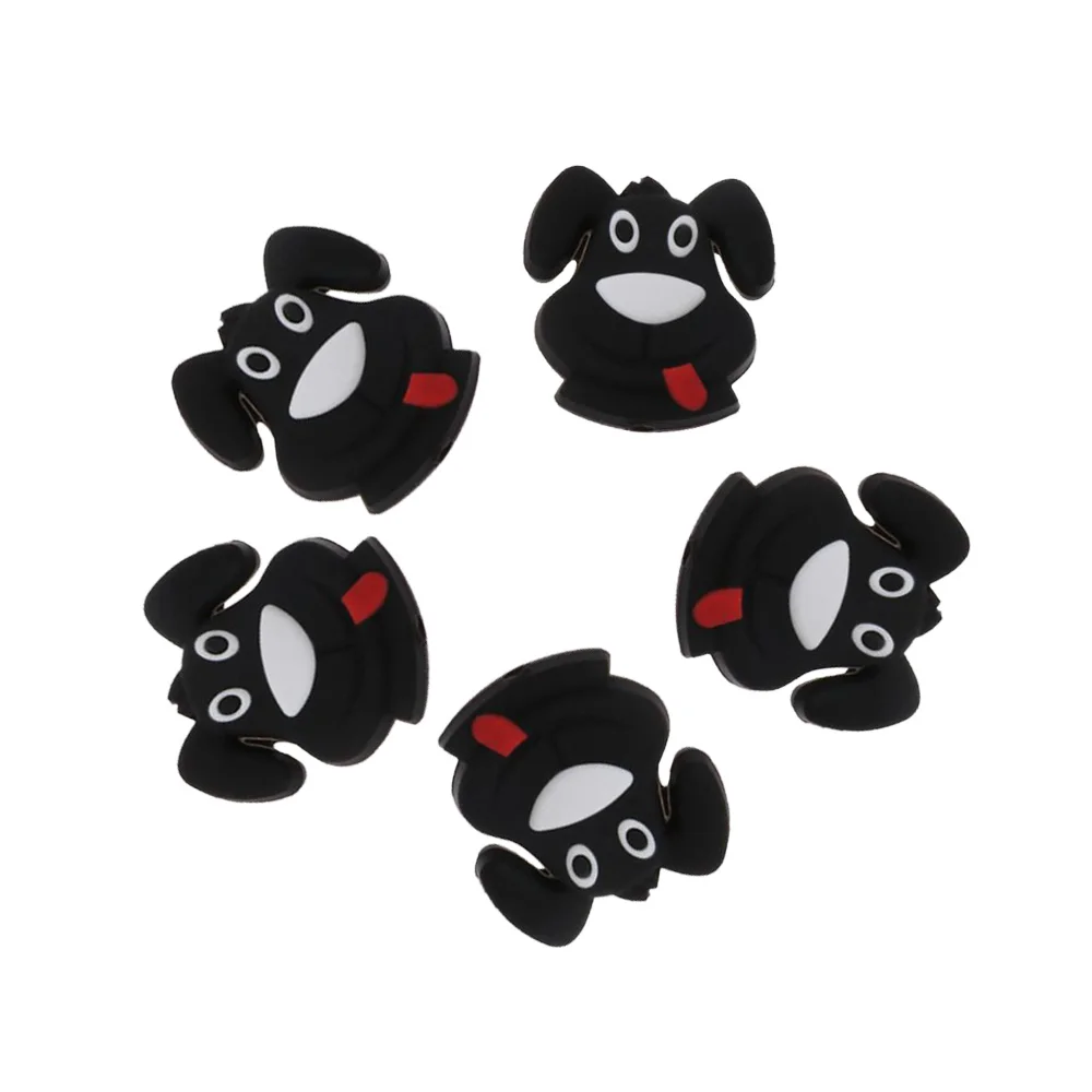 
High quality Silicone BPA Free food grade Baby Silicone toys dog Shape Teether animal Beads Baby Teething Beads 