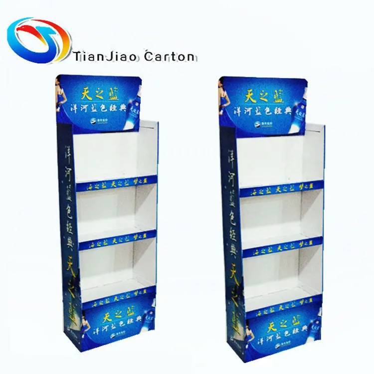 Custom Retail Store Paper Display Racks Standing Shop Racking Display Pop Tools Display Rack