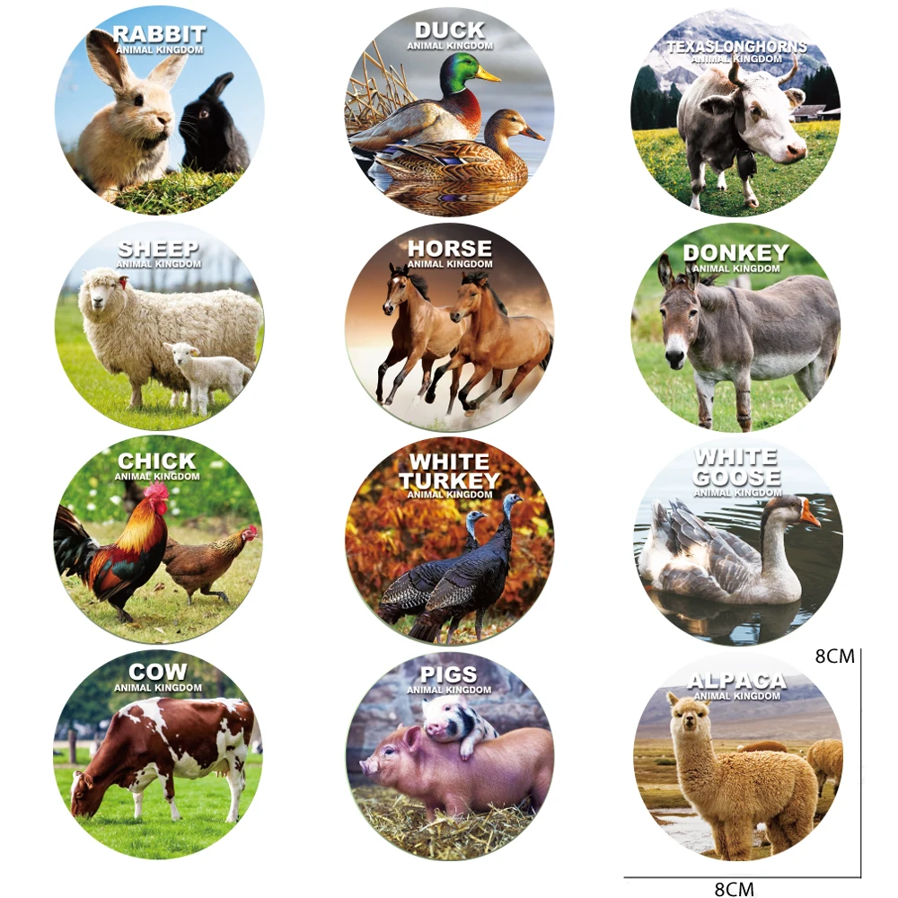 JinYing Opp Bag 36 Pieces Many Styles Cow Duck Sheep Soft Plastic Farm Animal Pasture Toys