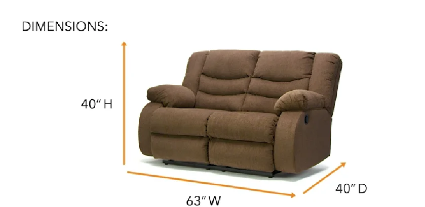 Comfortable Fabric Manual High Back Loveseat Motion Recliner Sofa Set With Massage For Living Room