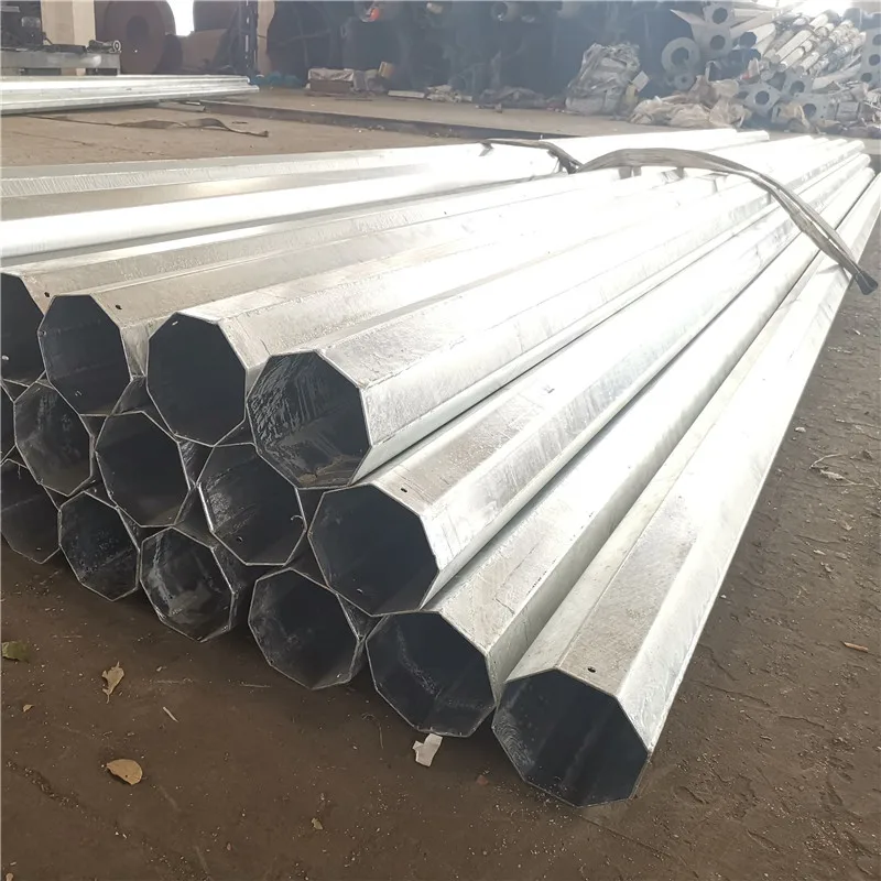 Flange Connection Power Distribution Poles For Power Transmission And Distribution Line