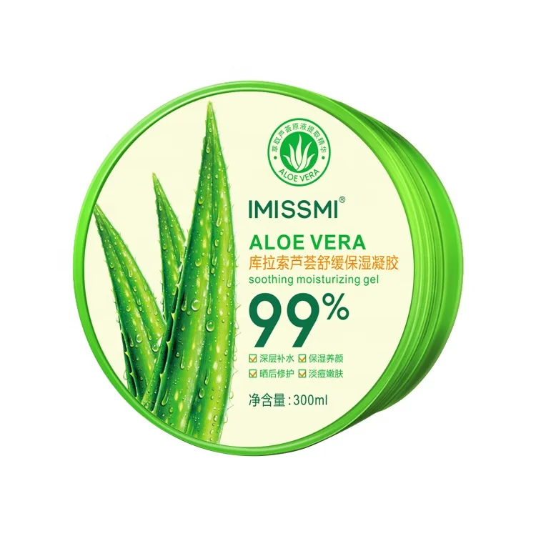  Manufacturing Private Label 99% Natural Aloe Vera Gel Skin Soothing De 300ml Moisturizing For
