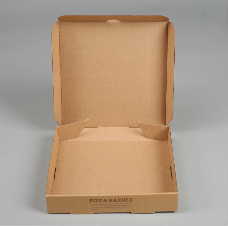 Cheap custom printed E/B flute die cut corrugated pizza box