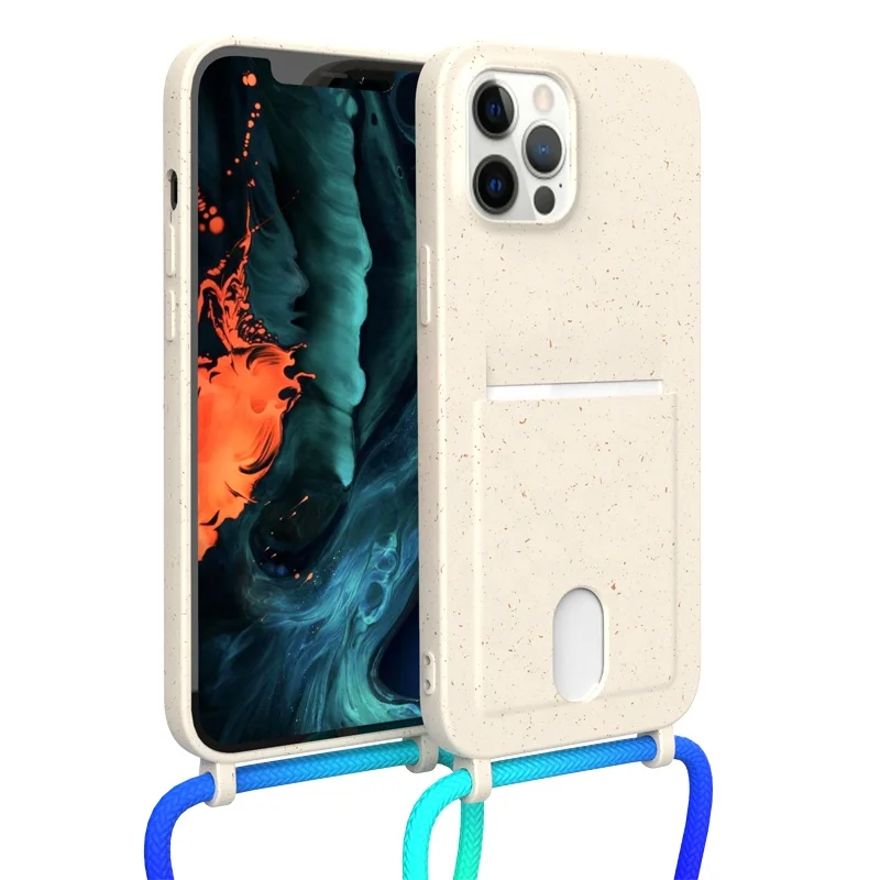 Necklace 11 Strap Recycled Biodegradable Phone Case for Iphone 12 Pro Bumper