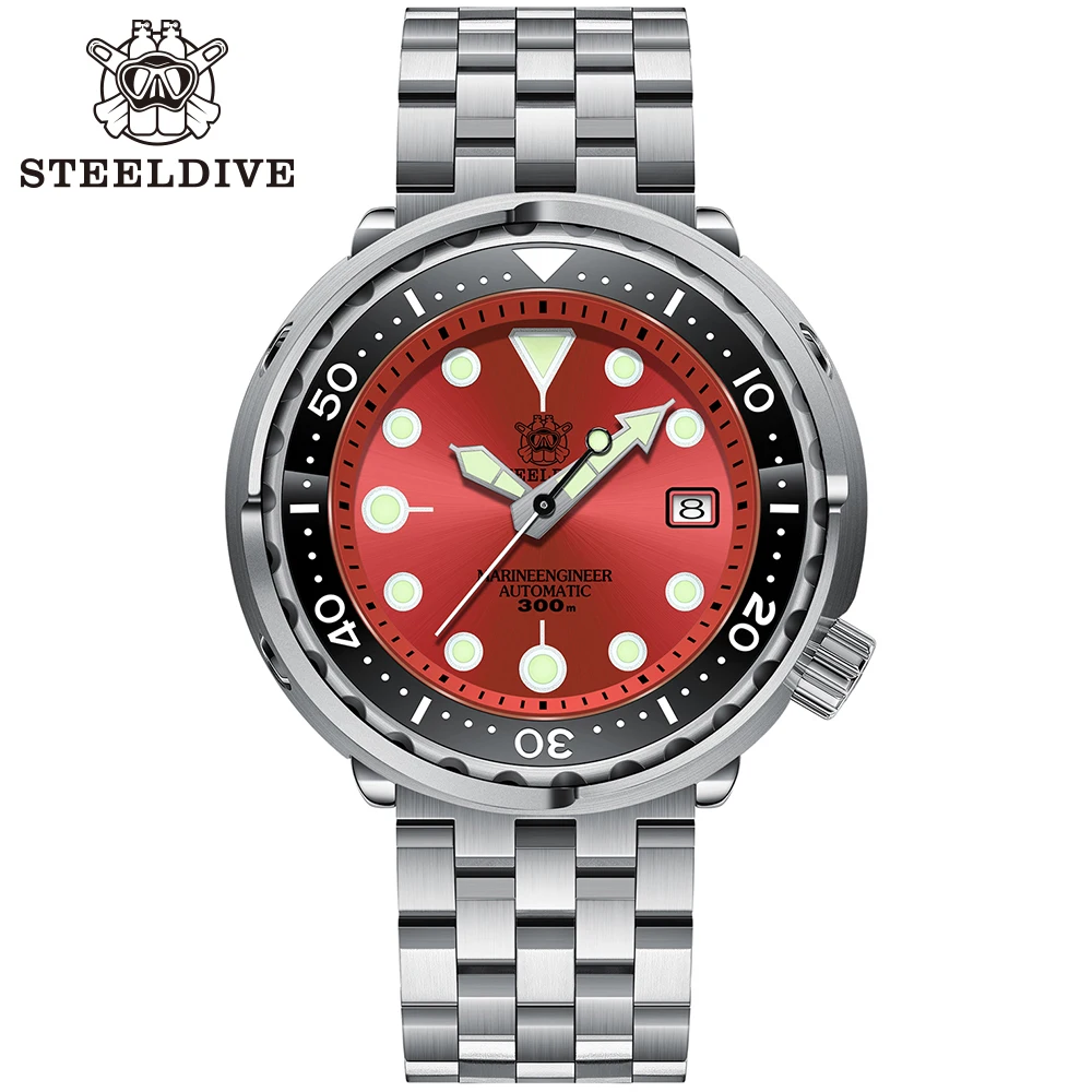 SD1975 New Arrival 2020 Steeldive Brand 300m Water Resistant Ceramic Bezel NH35 Automatic Dive Watch with blue dial
