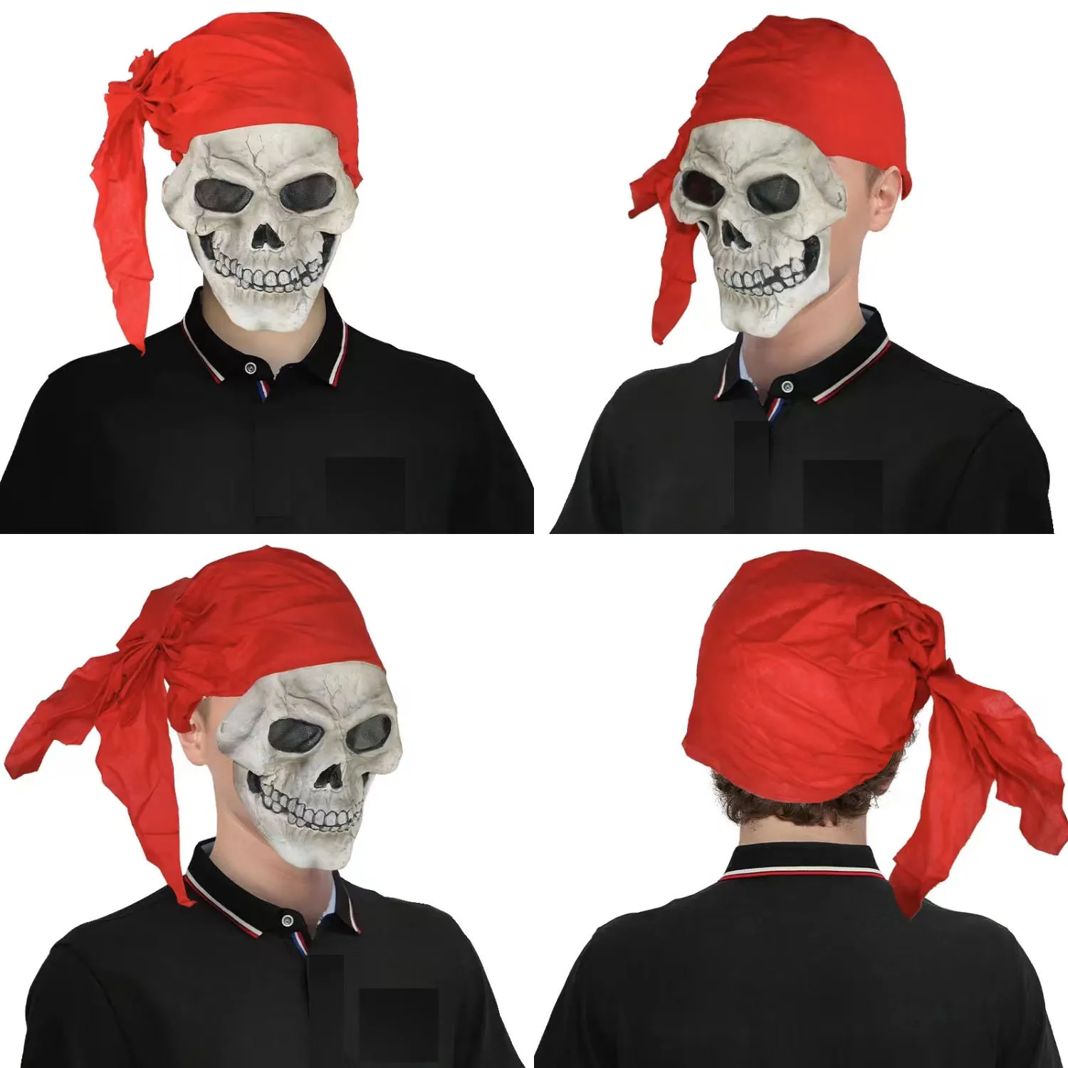 Hot Sale Halloween Scary Mask Horror Ghost Cosplay Scream Latex Mask Scary RED Scream Ghost Mask