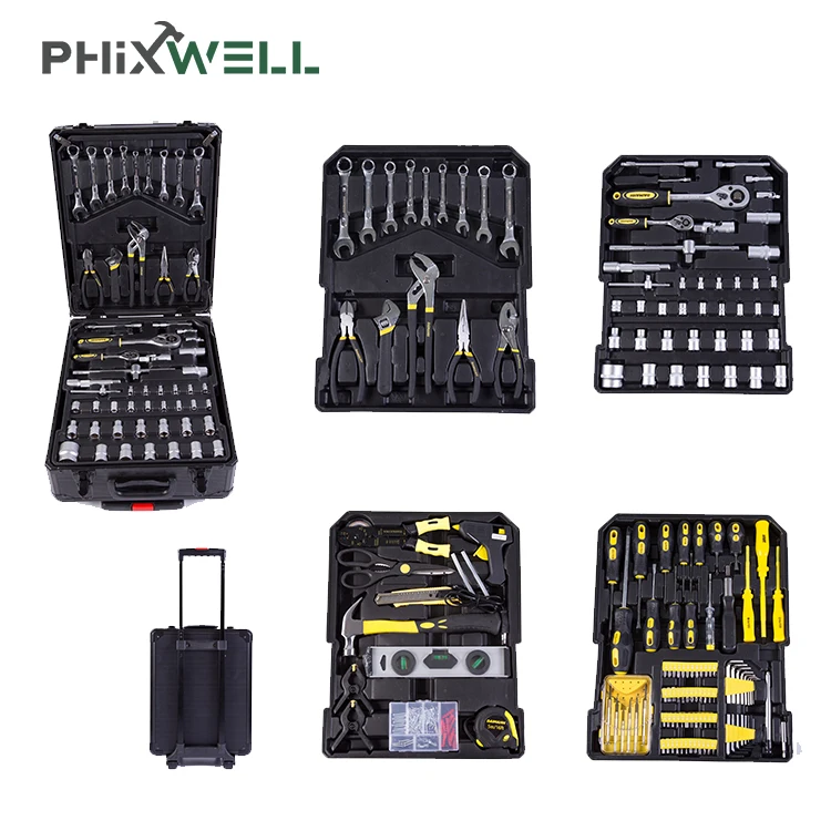 XWTLX-001 Popular Selling Cheaper Portable 213 Pieces Aluminum Trolley Case For Auto Repair Workshop
