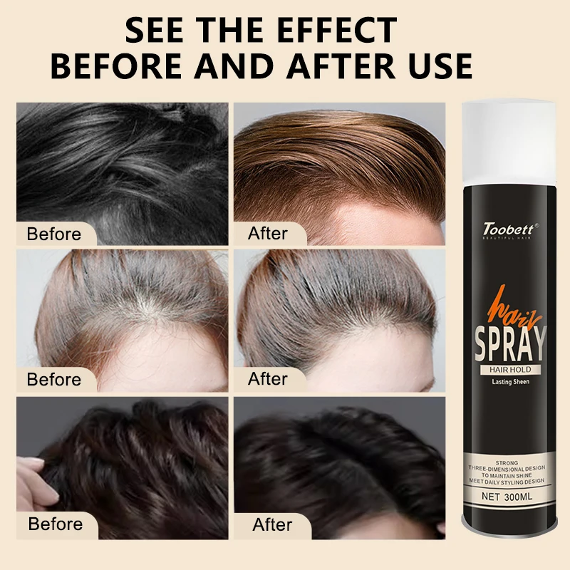 Strong Hold Hair Spray Locks in Style, Adds Shine without Stiffness 300ML