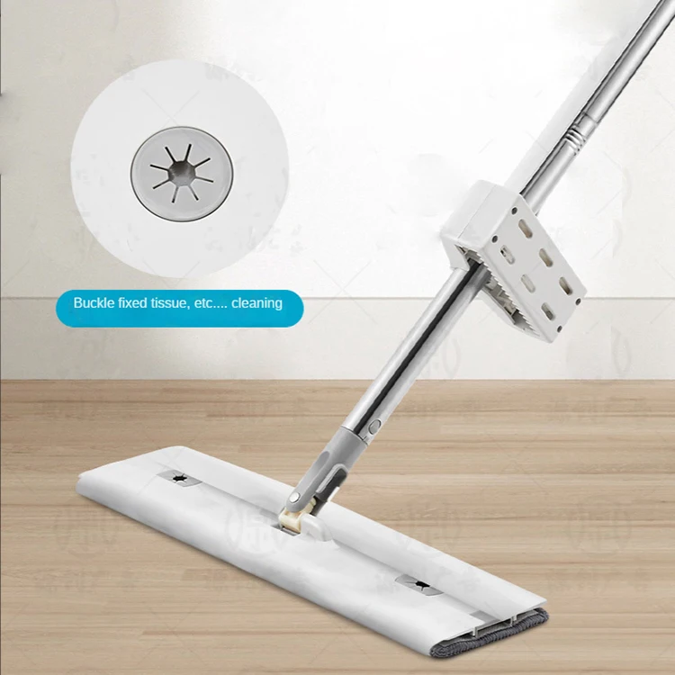 2022 New Hand Free Self-cleaning 42cm Enlarged Panel Mite Removal Disinfection Floor Cleaning Squeeze Flat Mop