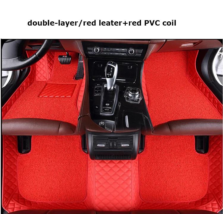 leather full set double layer with carpet 5D car floor mats for car mats camry 2018 2019 2020