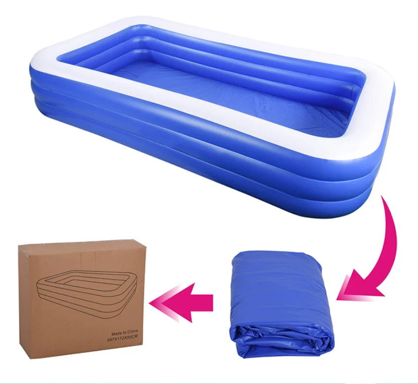 Высококачественный и прочный надувной тканевый бассейн из ПВХ для семейного использования
