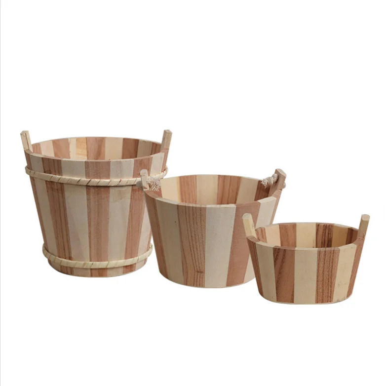 Wooden Bath set tub Spice storage bucket