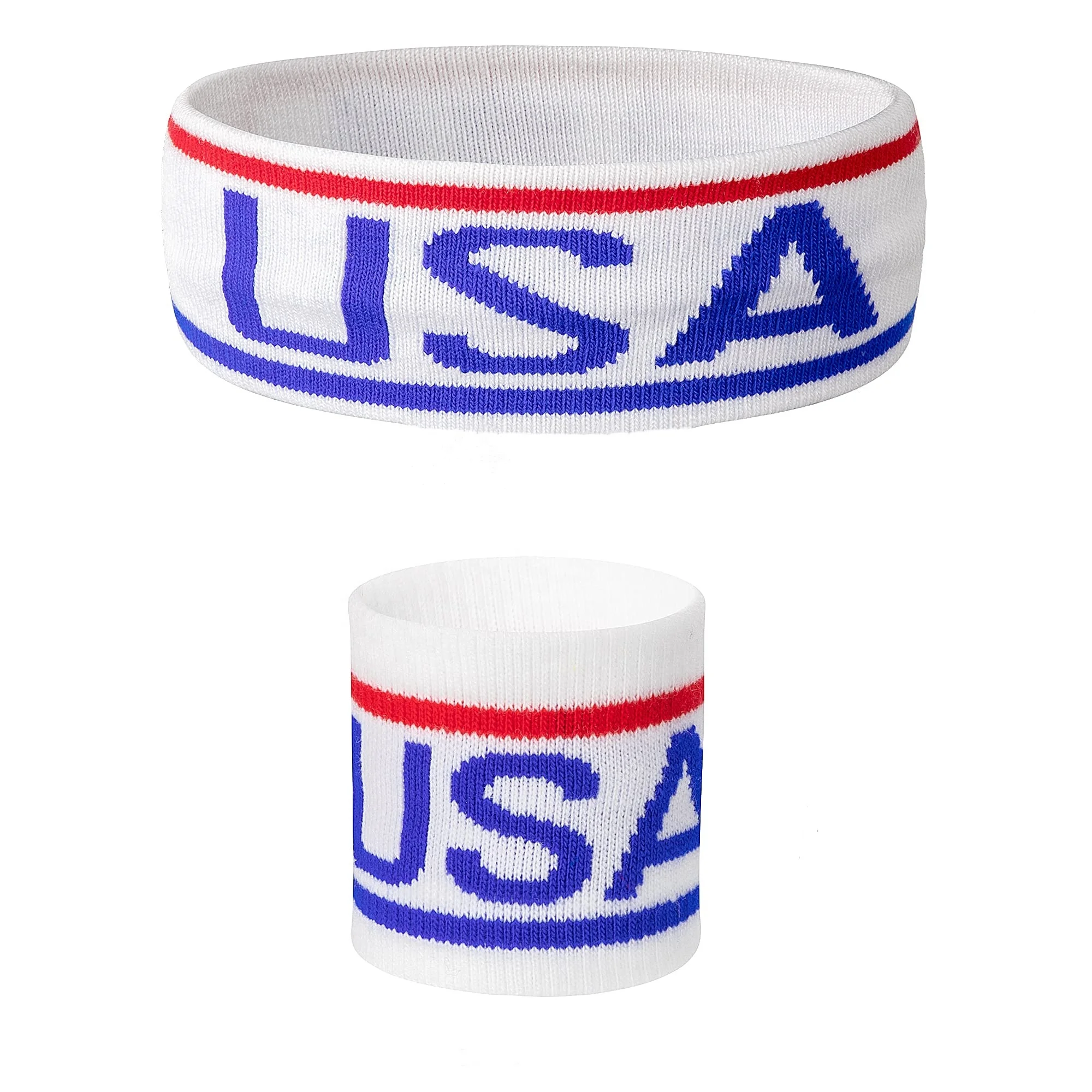 New wholesale tennis sweat headband and wristbands with logo custom
