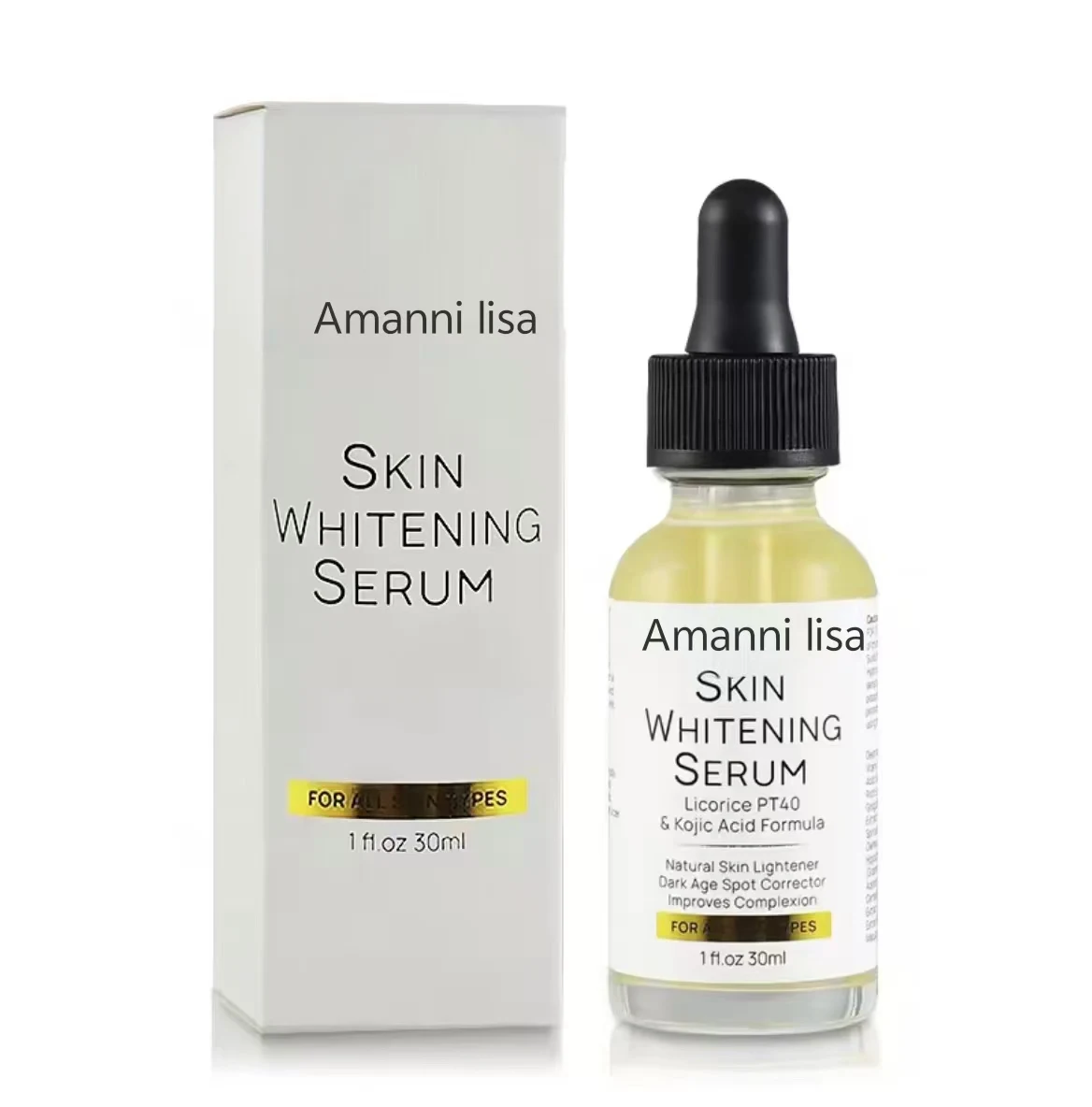 Custom brand/logo Best Natural Skin Lightening Serum with Kojic Acid