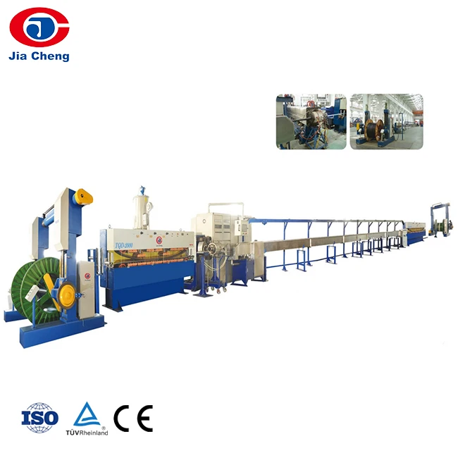 JIACHENG PVC insulation material fiber optic cable wire extrusion complete production line manufacturing equipment