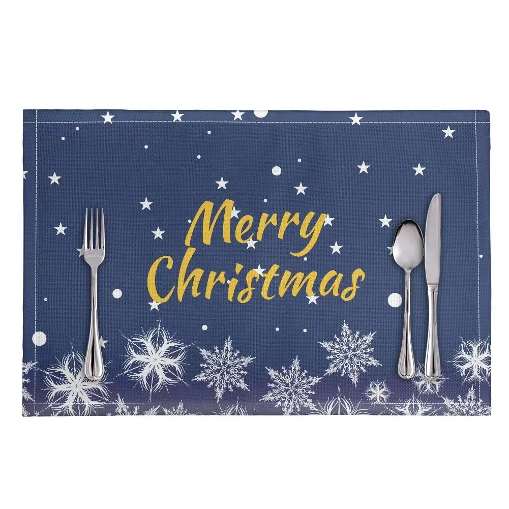 Tropical Leaves Placemats Palm Tree and Flowers Seamless Pattern Decorative Heat Resistant Non-Slip Washable Place Mats