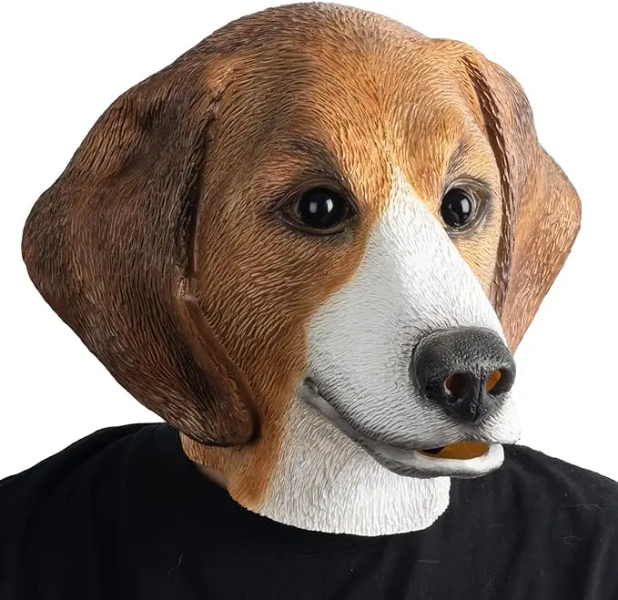 Party Dog Mask Animal Latex Full Head Realistic Masks Fancy Dress for Halloween Carnival Costume Party Supplies