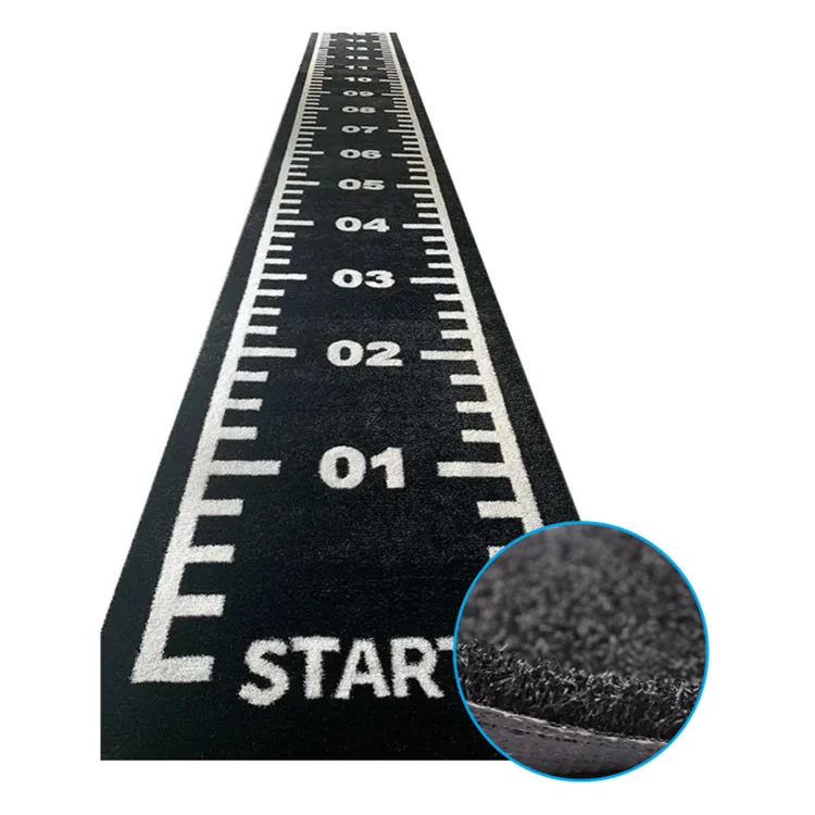 Полностью обработанный модный Дизайнерский ковер для пола в спортзале из синтетического газона черный коврик гольфа уличный