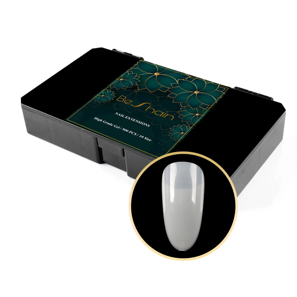 Custom Logo OEM ODM Practice Full Cover Artificial Finger Nails Fake Nails Tips Acrylic Almond False Nail Tip