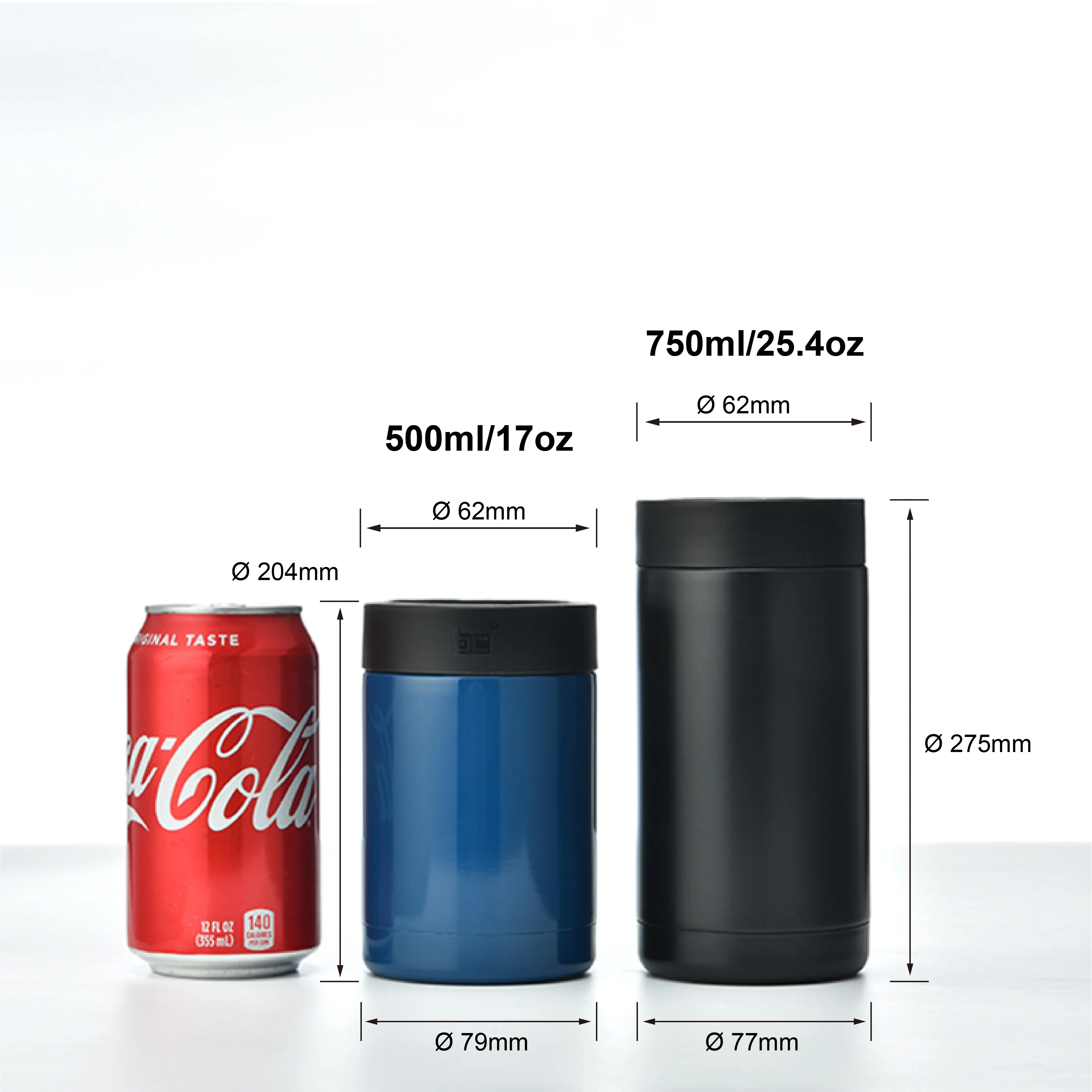 12 OZ Thermo Cola CAN Stainless Steel Cooler Food Jars Keeps Drinks Cold Vacuum Insulated Stainless Steel Water Bottle