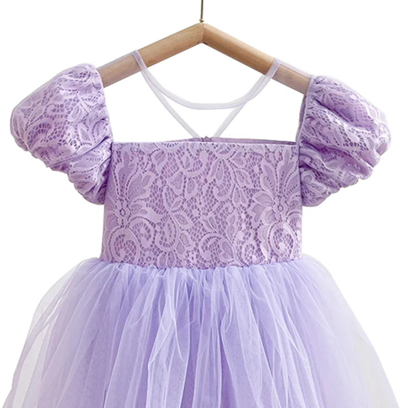 BEIBEIHAPPY European style  dresses for girl Flower princess dresses for girls  Lovely baby girl wedding dress for party