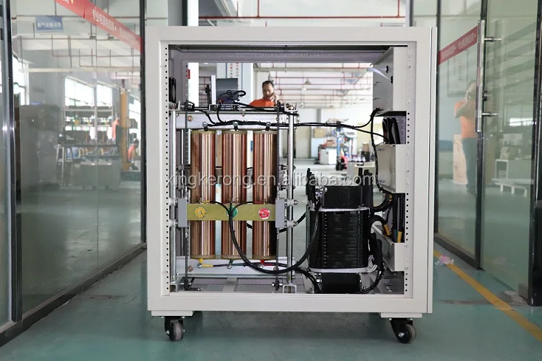 75KVA Three Phase Automatic Servo Motor AC Power Voltage stabilizer With LCD Display
