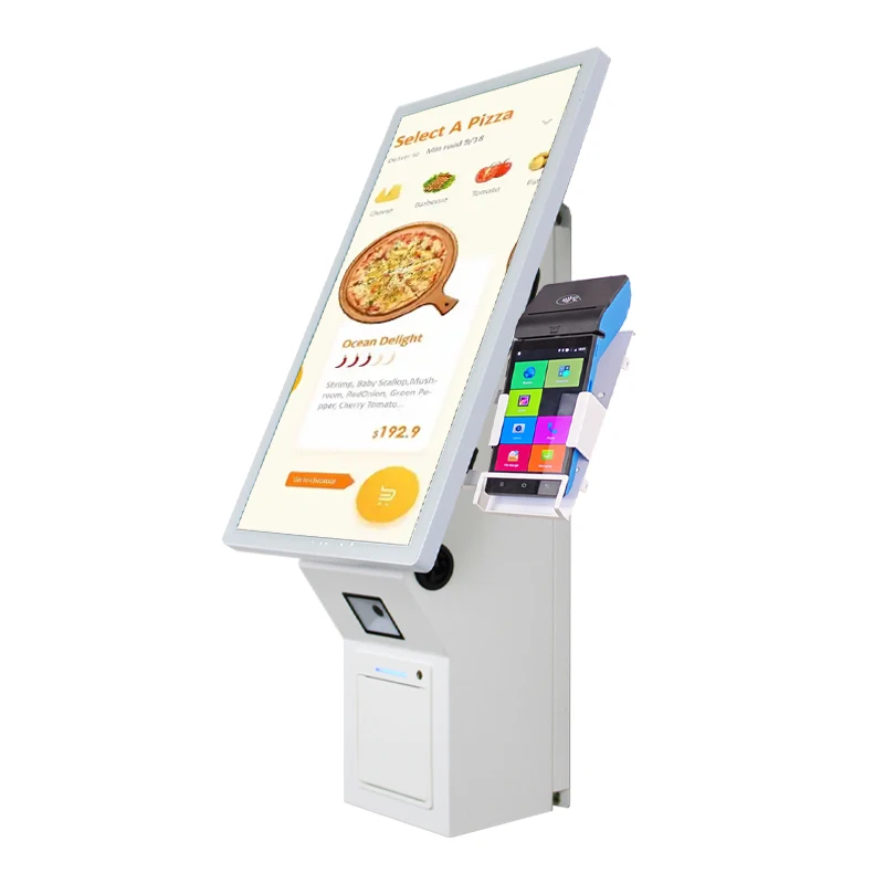 22-дюймовый Android ПК все в одном настенный принтер QR-код сканер самообслуживания платежный аппарат для ресторана