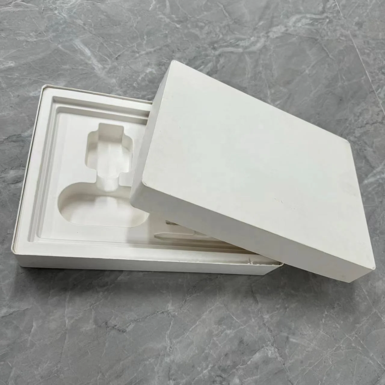 Custom Biodegradable Compostable Recycled Molded Packaging Paper Pulp Tray Box for Refillable deodorant refill pack Paper Mold