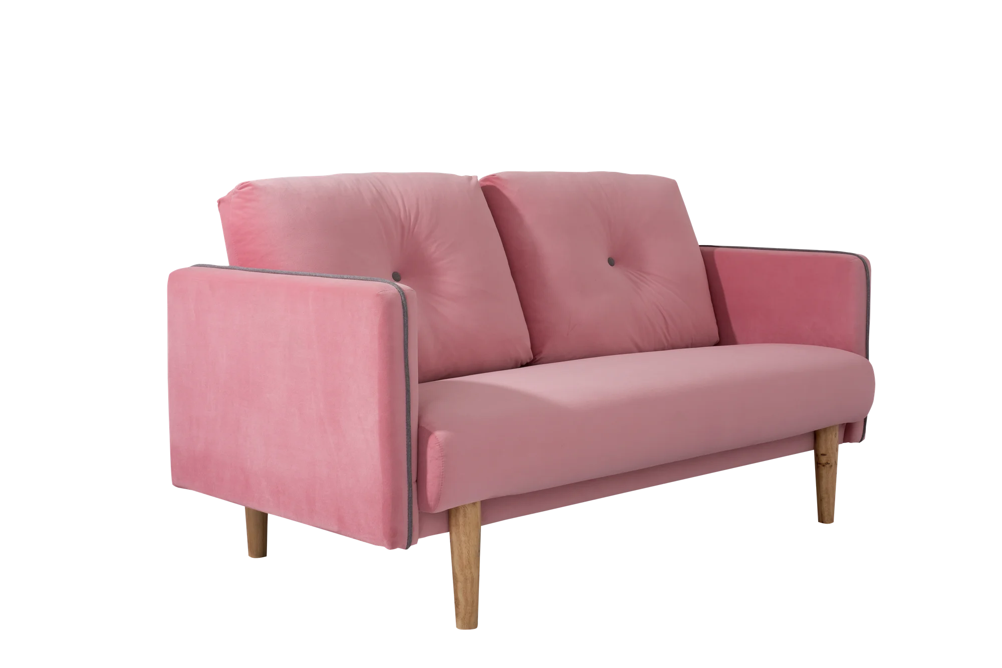 Nisco Sleek Modern Silhouette Collection Velvet 2 Seats Sofa and Armchair Couch Living Room Sofa