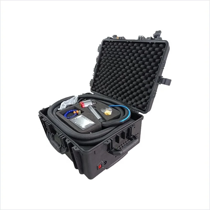 Portable pulse laser cleaning machine to remove rust and paint 100W 200W 300W 500W 1KW