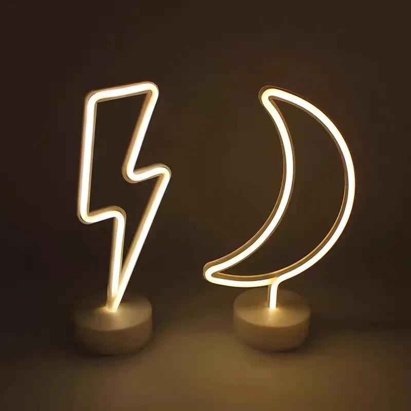 Оптовая продажа Рождественский модельный декор магазин день рождения USB и аккумулятор светодиодный неоновый свет с базами