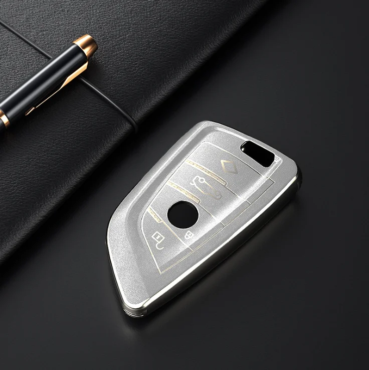 High quanlity TPU frosted surface car key Cover compustar for BMW Blade car key