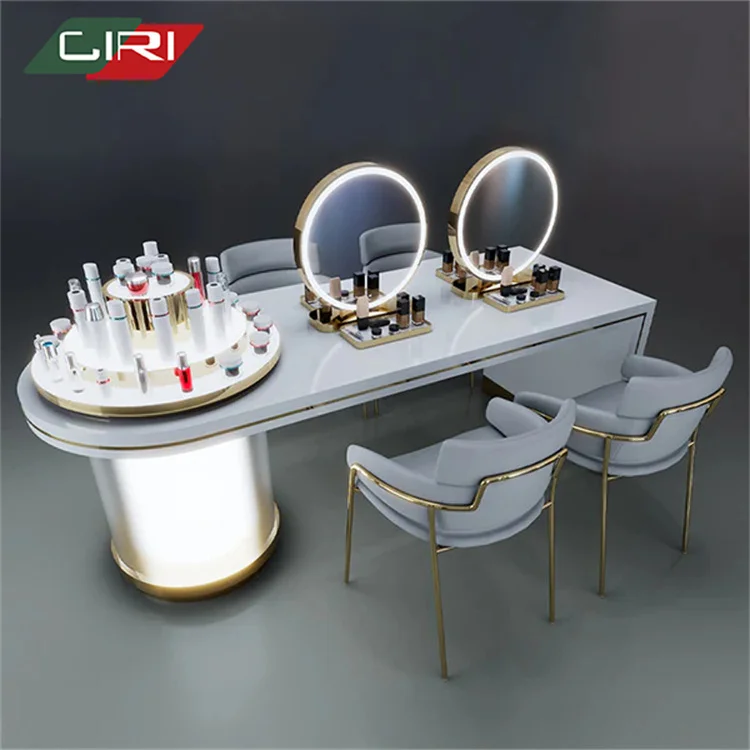 CIRl Get free samples Beauty salon cosmetic display stand cabinet paint simple modern special-shaped cosmetic furniture