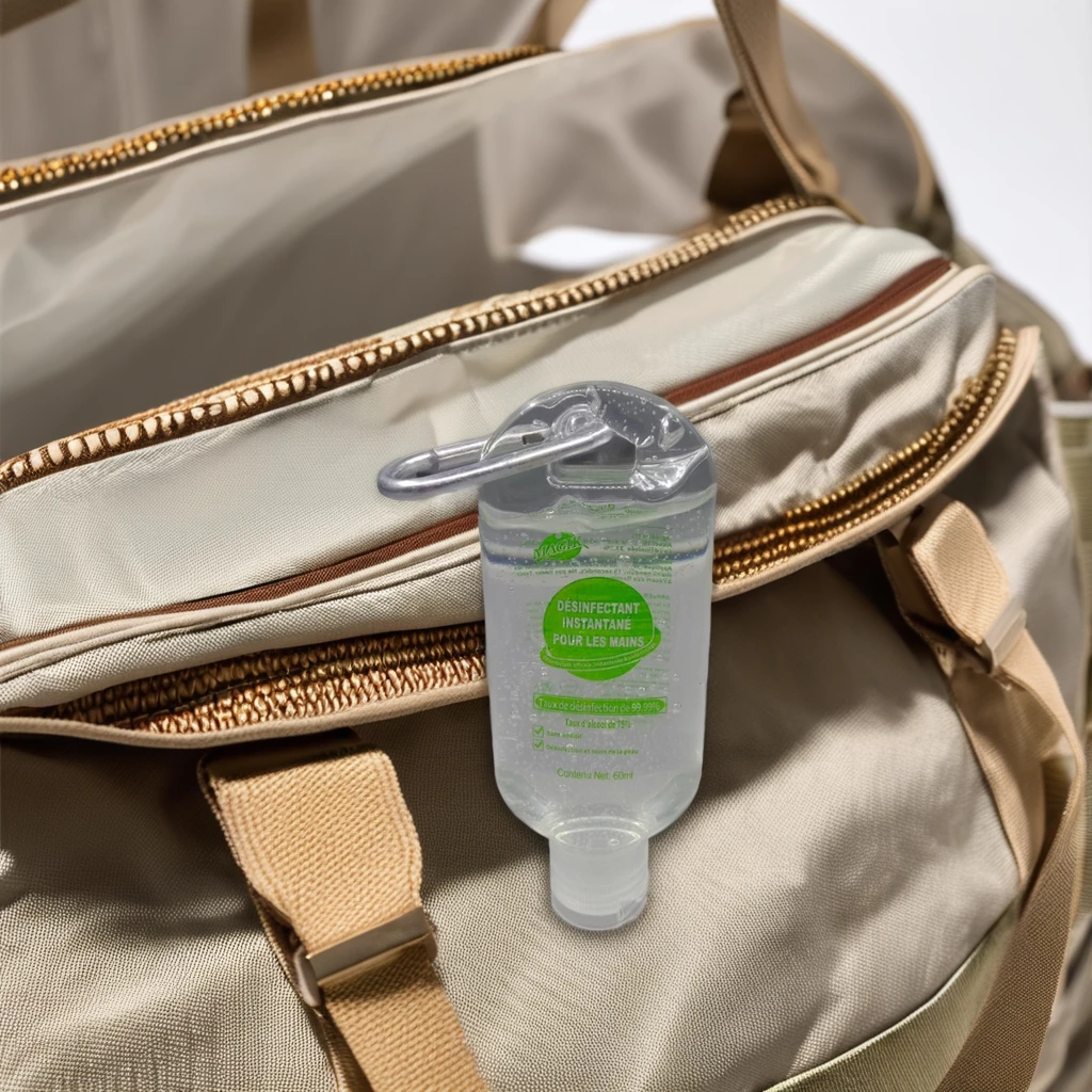 OEM 75% Alcohol medical waterless hand sanitizer gel with sanitizing gel hiking clasp use private label