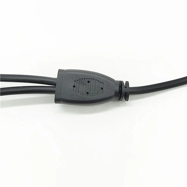 OEM12V 24V DC Power waterproof cable One point two power cables for outdoor LED lamps