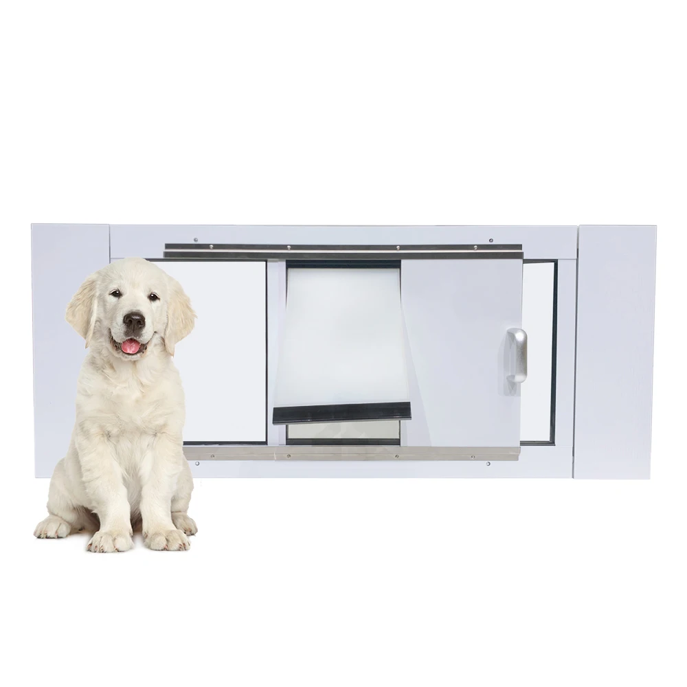 Pet Supplies Smart Protector Print Double-flap Aluminum Safety Dog Gate Doors and Hole Aluminum Fashion Sustainable Large Dogs