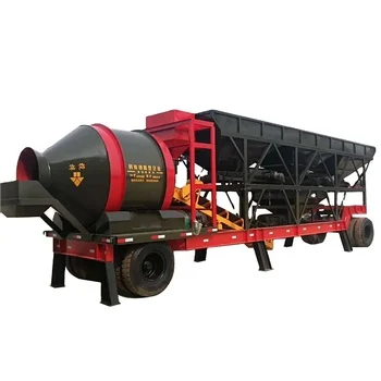 Mobile Concrete Mixing Plant YHZS50 productivity for 50 m3/h Dru m batching plant for building work