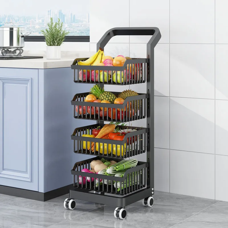 High Quality Multi-layer Detachable Kitchen Wire Baskets Shelf for Storage Rack