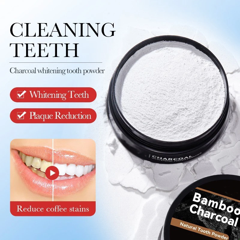 Wholesale Whitening Teeth Oral Care Deep Cleaning Coffee Dental Stain Vitamin C Activated Carbon Mint Teeth Powder