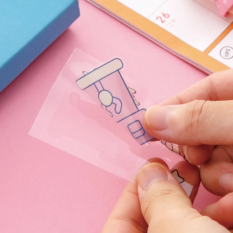 Kawaii  Daily Advertising PVC Waterproof Decoration Stickers Scrapbooking DIY Diary Stationery Sticker