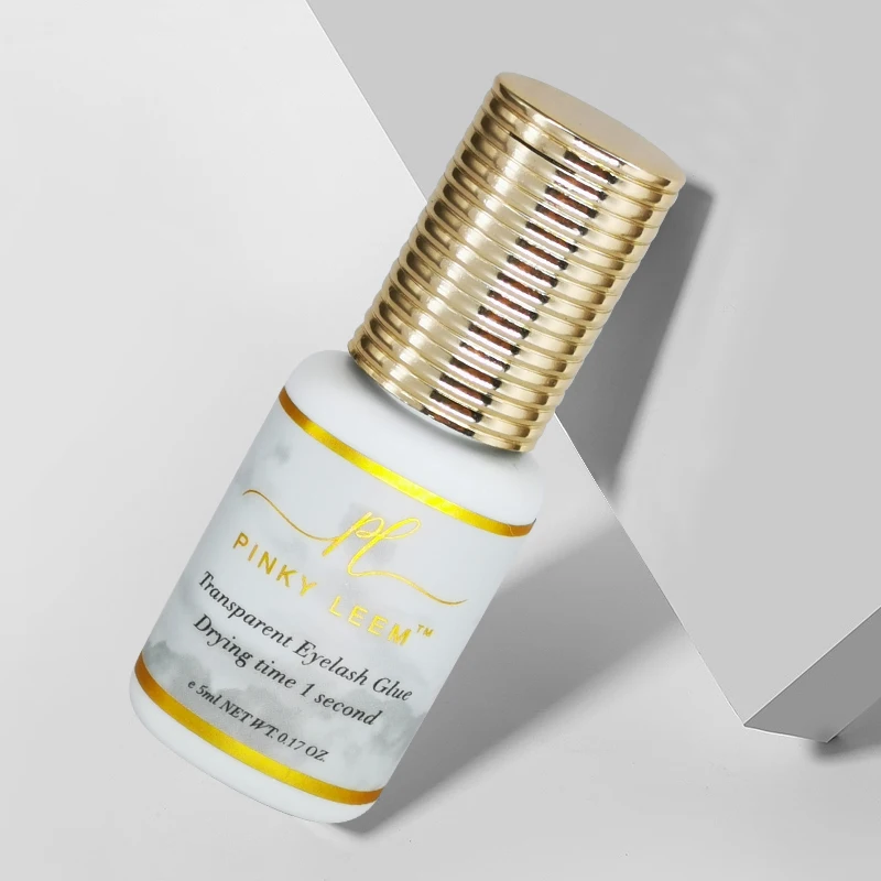 Pinky Leem Custom 0.5,1Second Eyelash Extension Glue Strong Waterproof Lash Glue Adhesive fast drying clear low fumes lash glue