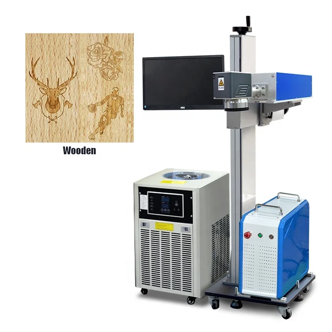 Gainlaser 3 Вт УФ лазерная маркировочная машина 5 10 летающая для маркировки производственной