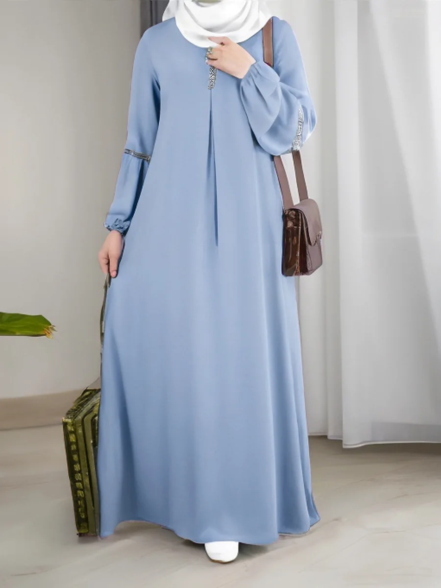 Islam Dubai Turkish Arab Muslim Woman Elegant Modest Dress Abaya Robe Burqa Diamond Embedded Women Hijab Clothing Abayas Dress