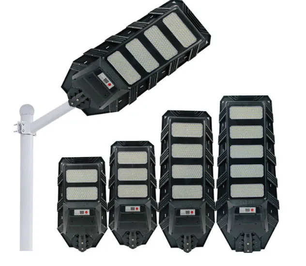 Remote Control Abs Integrated Power Panel Solar Street Lamp 200w 300w 400w Outdoor Waterproof All In One Led Solar Street Light